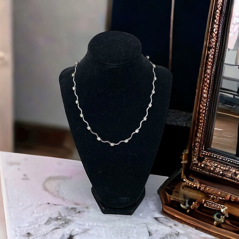 Dorlan 18" Silver and CZ Necklace